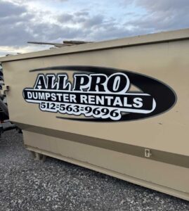 all pro dumpster rentals
